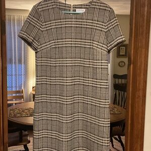 Calvin Klein check dbl knit sheath dress